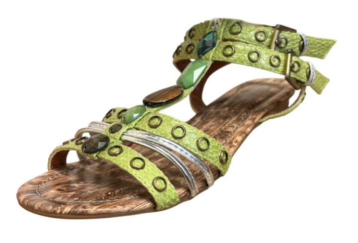 Multi Strap Sandals with Bead Work