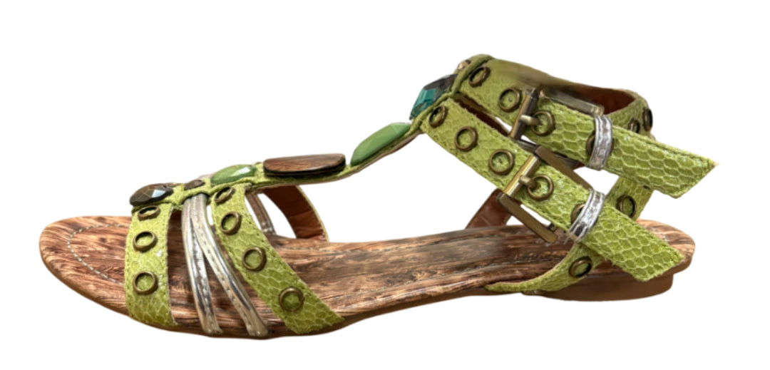 Multi Strap Sandals with Bead Work