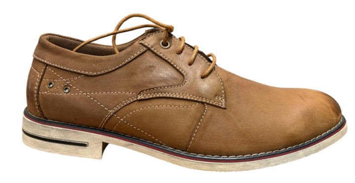 Tan with Contrast Stitching & Two-Tone Sole Dress Shoes