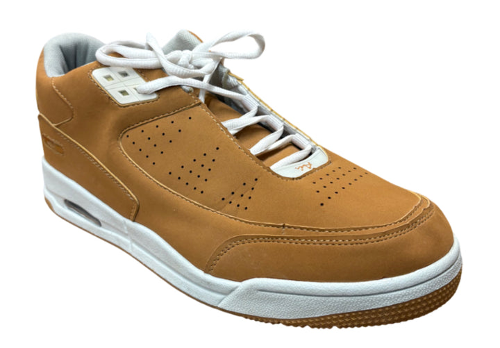 Tan Shoes with Perforated Upper