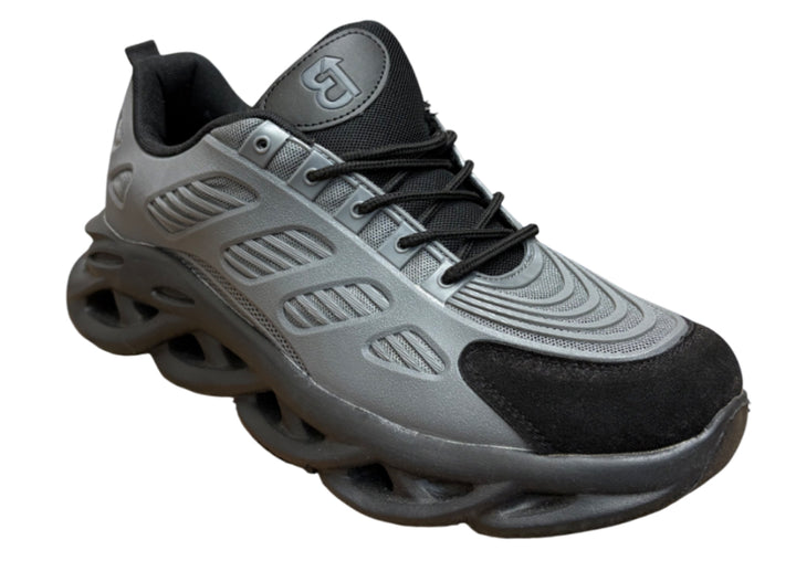 Grey Running Shoes with Stylish Sole