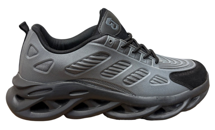 Grey Running Shoes with Stylish Sole