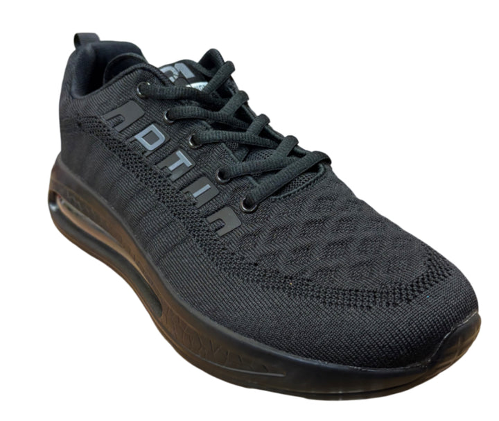 Black Athletic Shoes with Air Filled Midsole for Extra Comfort