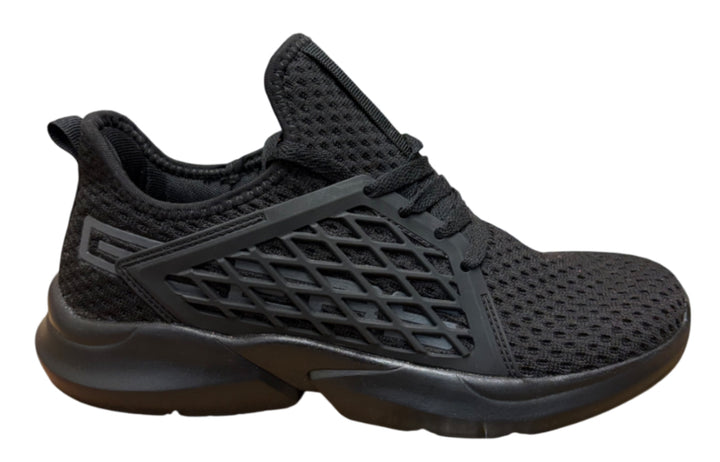 Black Lightweight Athletic Shoes with Stylish Cage