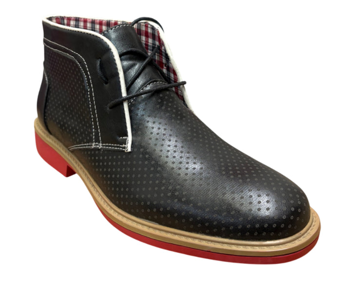 Stylish Red Sole Black Dress Shoes