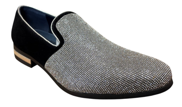 Premium Rhinestone Suede Loafer Dress Shoes