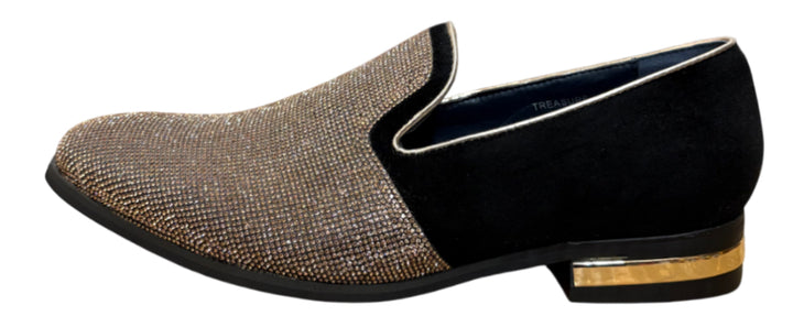 Premium Rhinestone Suede Loafer Dress Shoes