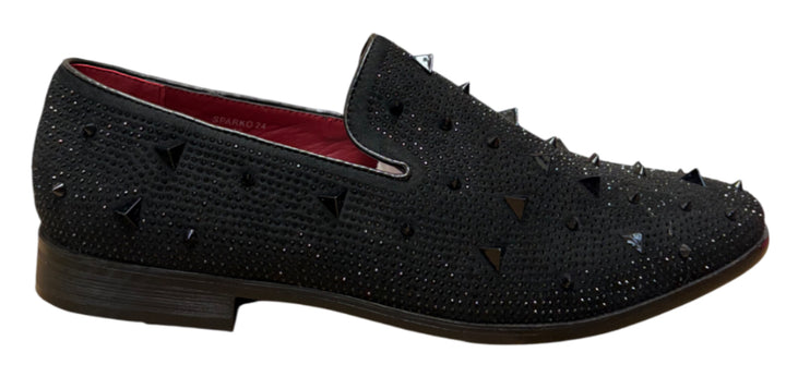 Premium Studded Spike Loafer Dress Shoes with Rhinestones