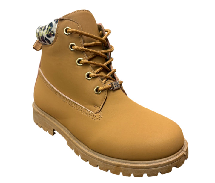 Baby Phat Camel Boots with Cheetah Ankle Support