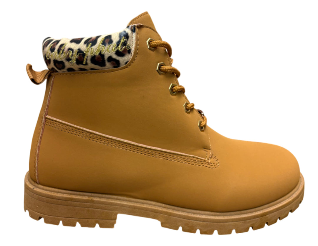 Baby Phat Camel Boots with Cheetah Ankle Support