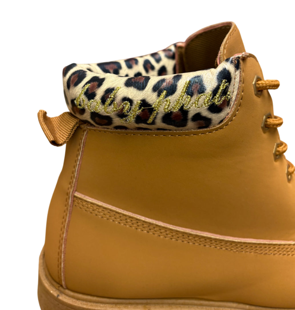 Baby Phat Camel Boots with Cheetah Ankle Support