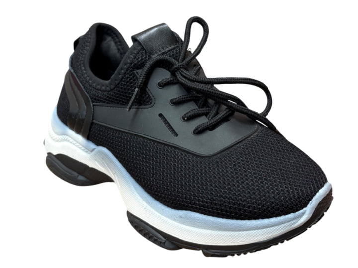 Black Breathable Platform Style Shoes