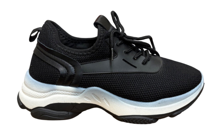 Black Breathable Platform Style Shoes