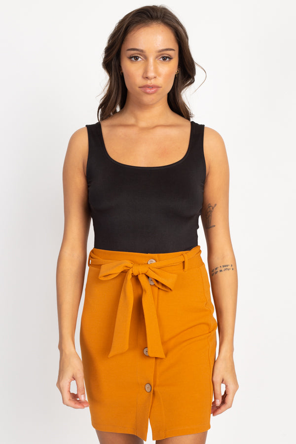 Satin Square Neck Bodysuit