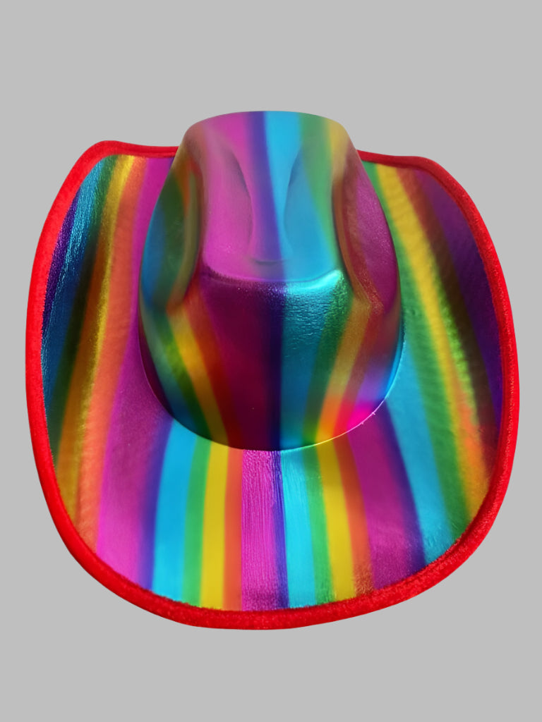 Metallic Rainbow Cowboy Hat