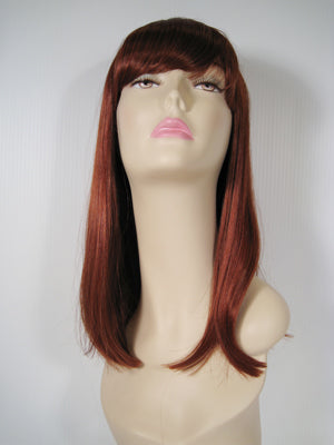 Copper Red Long Straight Wig