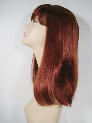 Copper Red Long Straight Wig