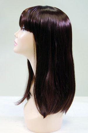 Dark Brown-Red Long Straight Wig