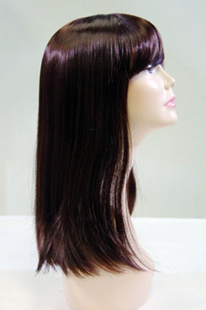 Dark Brown-Red Long Straight Wig