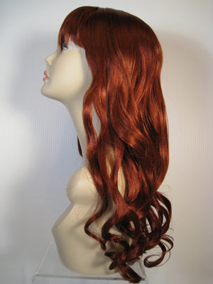 Copper Red Long Curly Wig