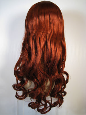 Copper Red Long Curly Wig