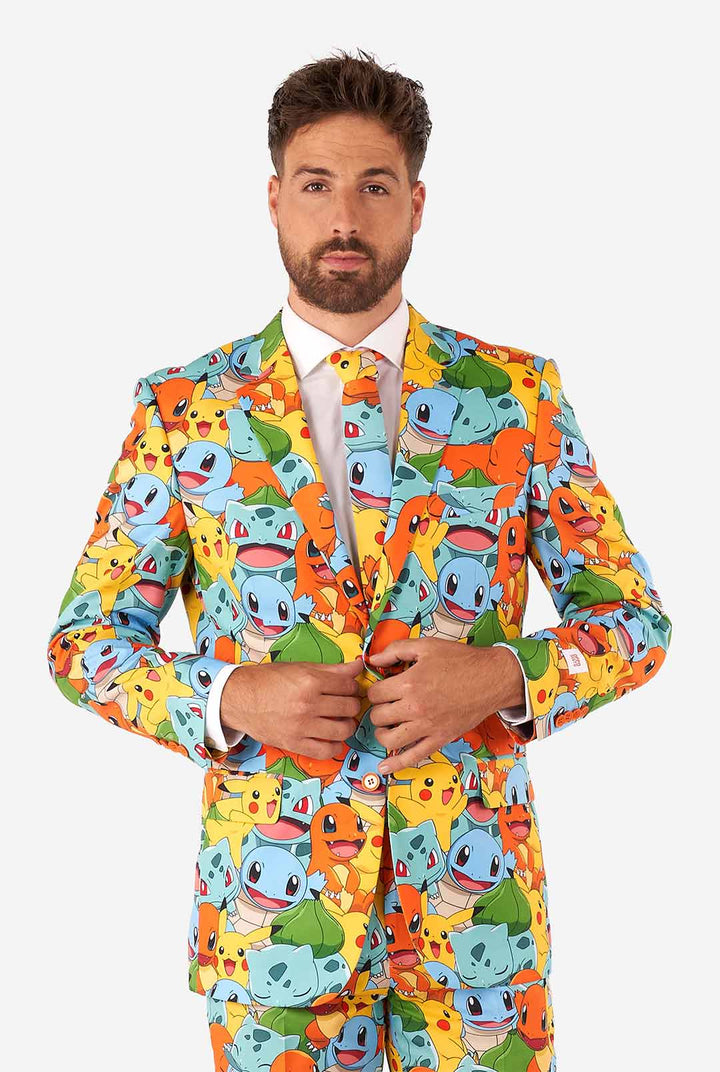 Pokémon Men's 3-Piece Suit Set All-Over Print