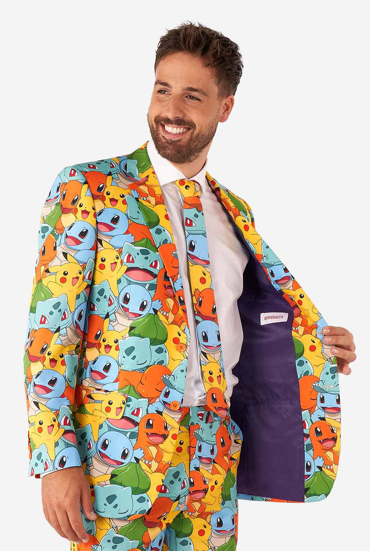 Pokémon Men's 3-Piece Suit Set All-Over Print