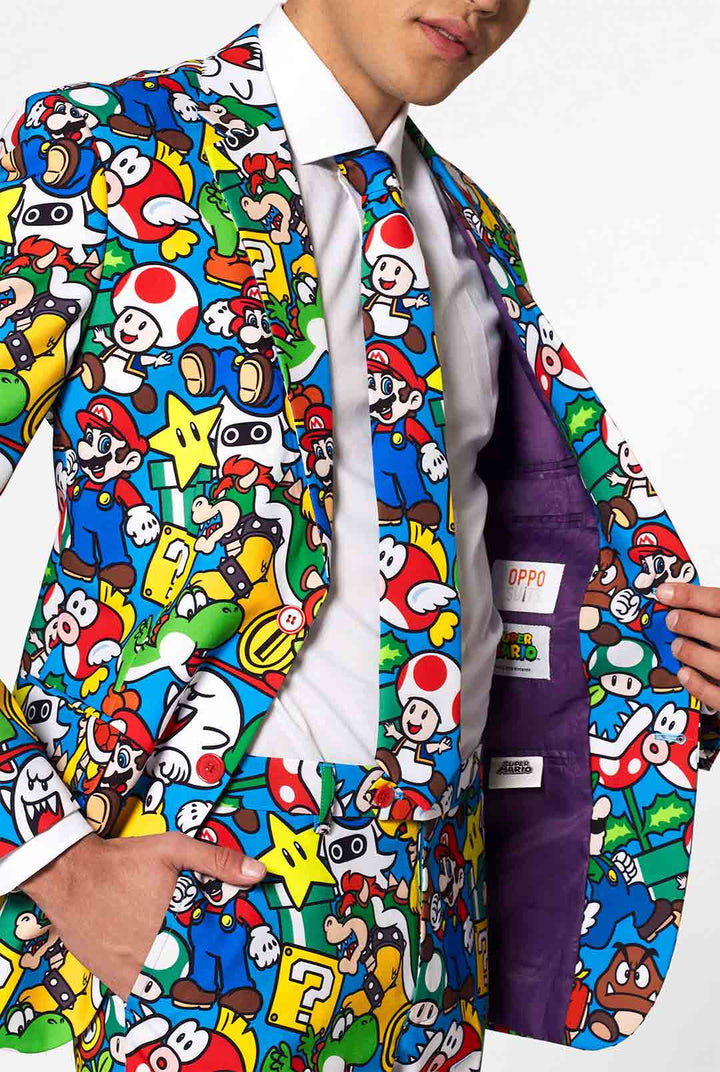 OppoSuits Super Mario Men's Novelty Suit 3-Piece Set