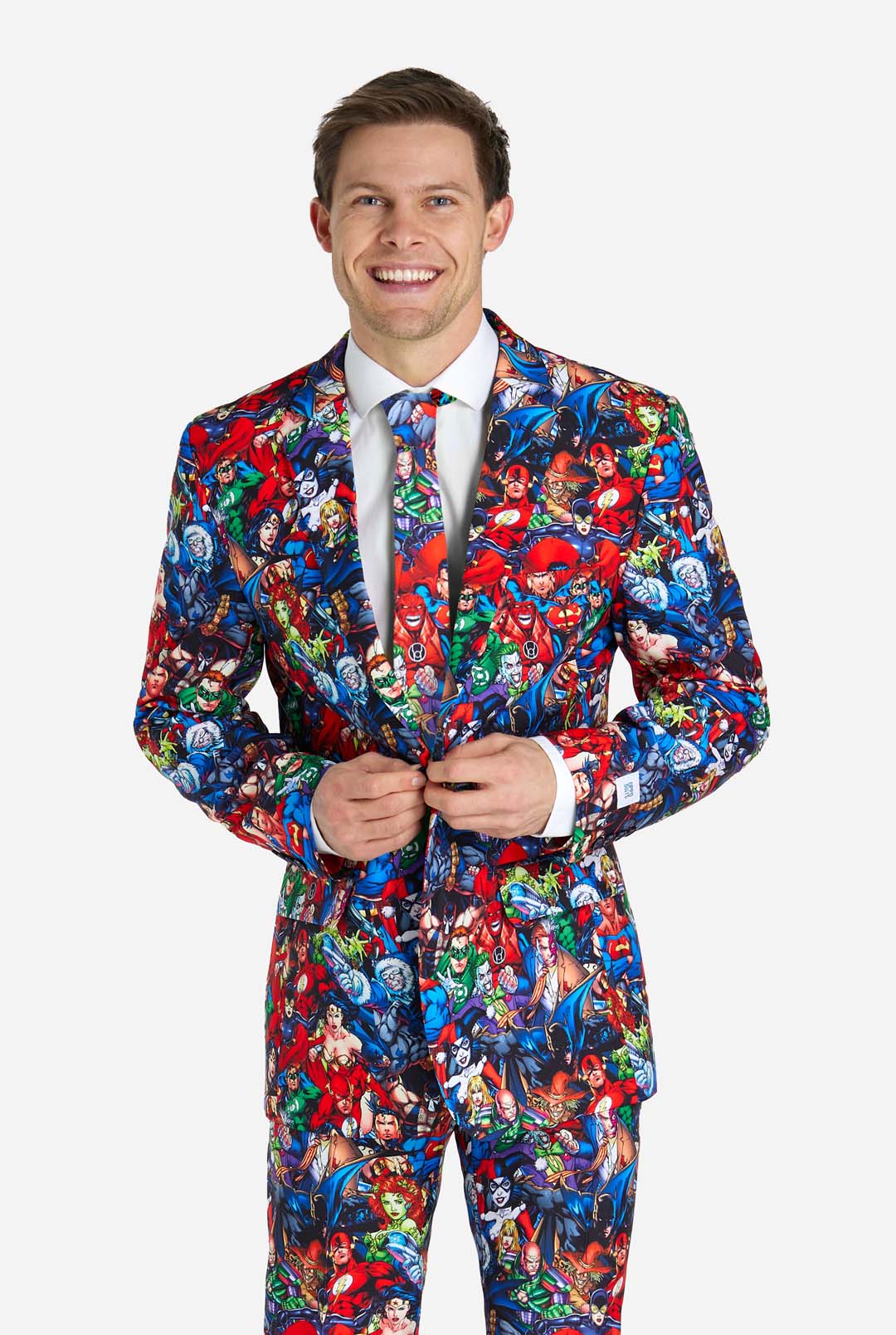 OppoSuits DC Heroes Men's Novelty Suit 3-Piece Set