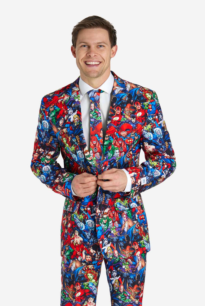 OppoSuits DC Heroes Men's Novelty Suit 3-Piece Set