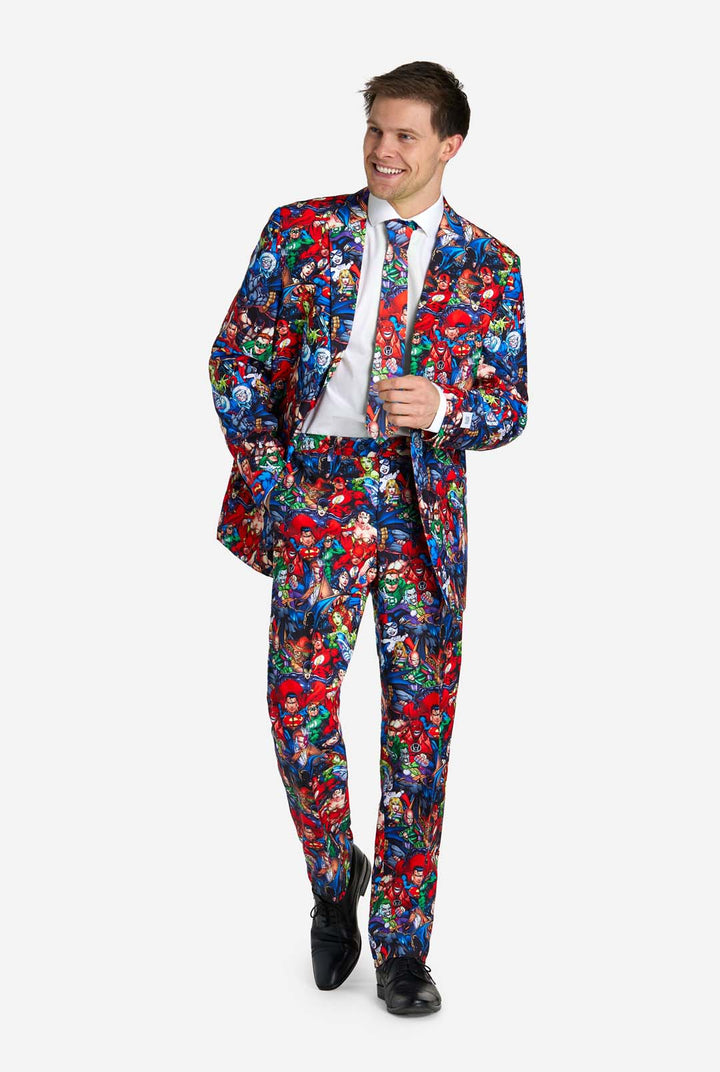 OppoSuits DC Heroes Men's Novelty Suit 3-Piece Set