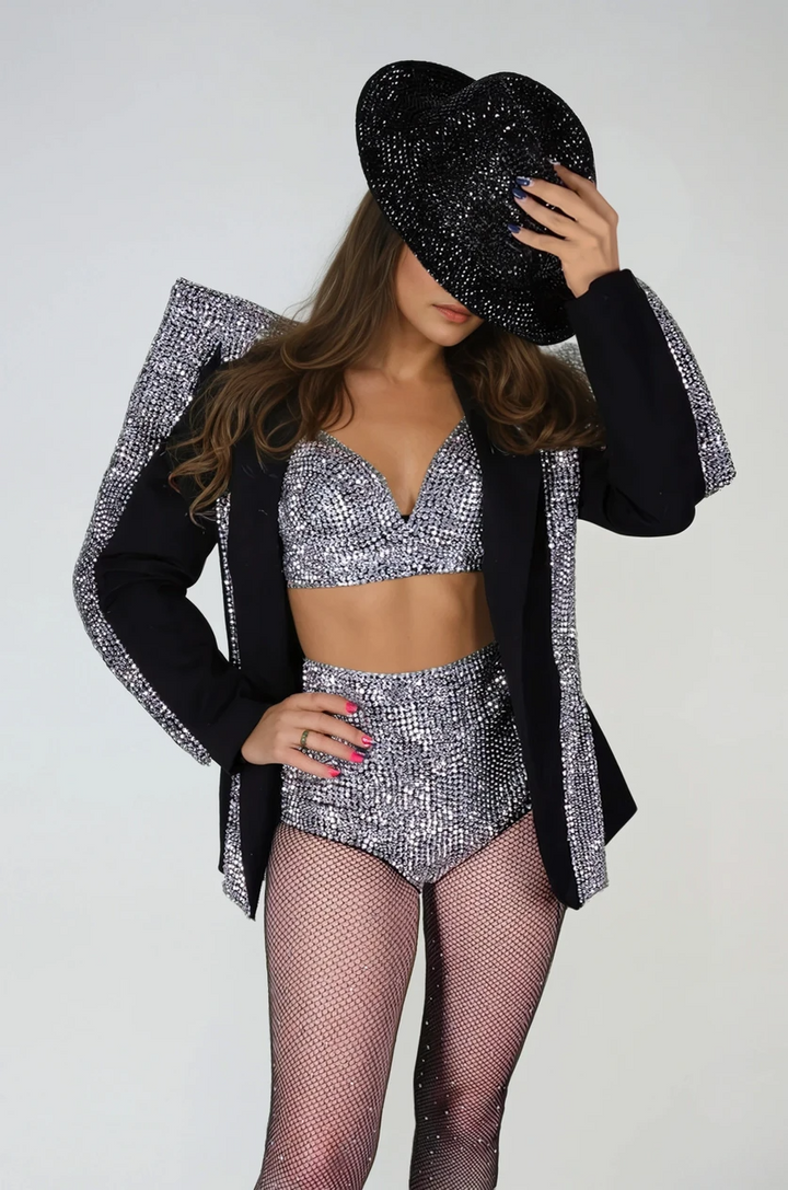 Rhinestone Fishnet Pantyhose