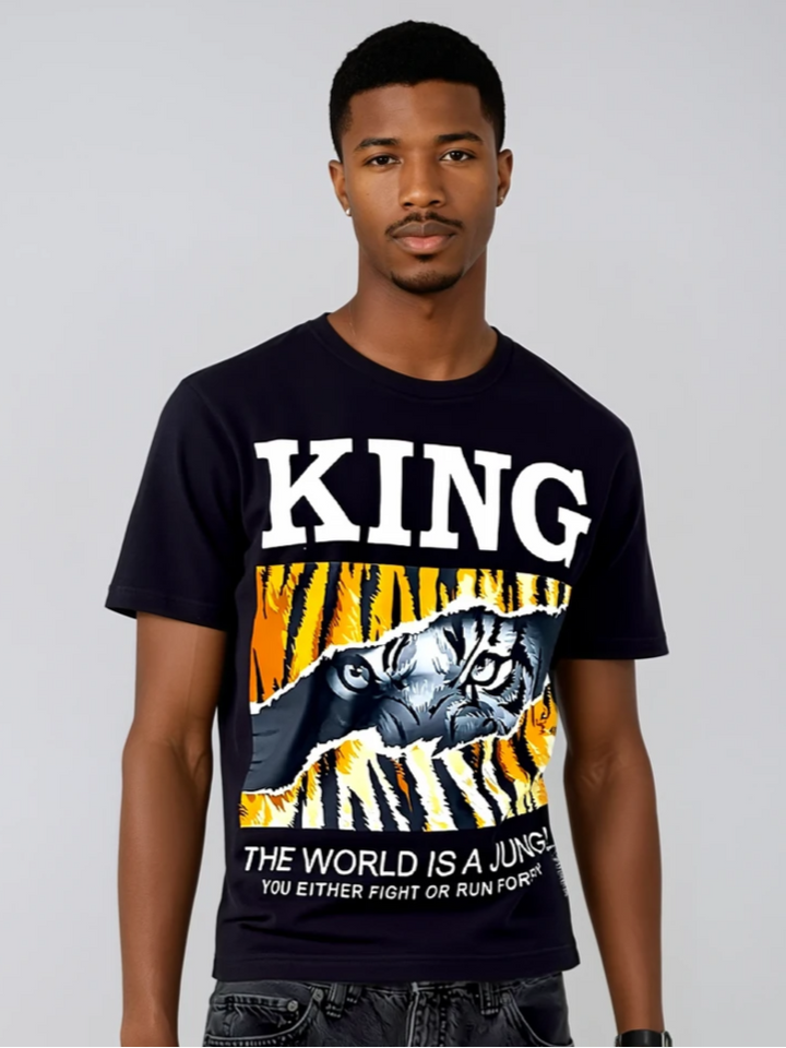 KING Jungle Quote Graphic Tee Shirt