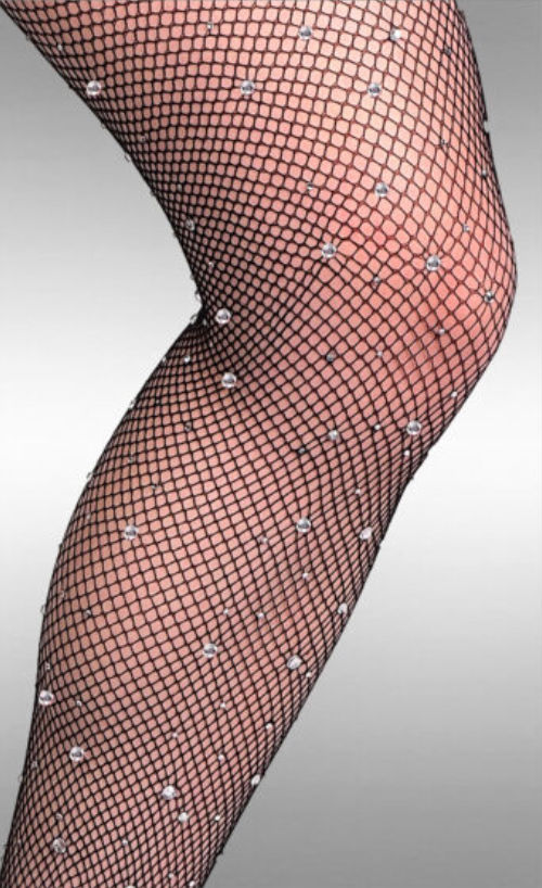 Rhinestone Fishnet Pantyhose