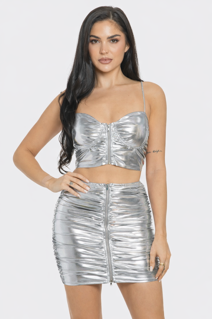 Liquid Chrome Two-Piece Set